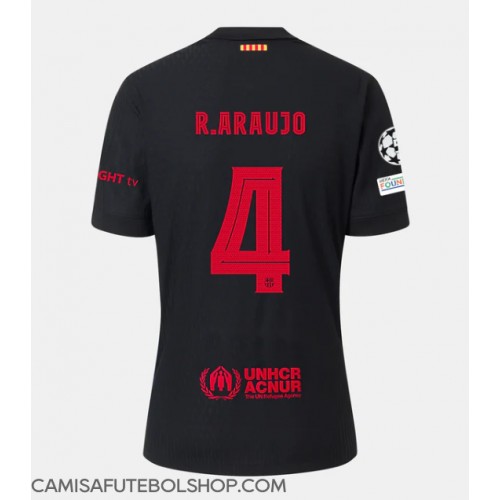 Camisa de time de futebol Barcelona Ronald Araujo #4 Replicas 2º Equipamento 2024-25 Manga Curta